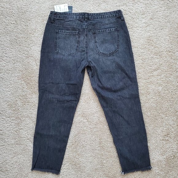 Black Ashley Mason Lace Knee Distress Kendal Jeans - Picture 7 of 13